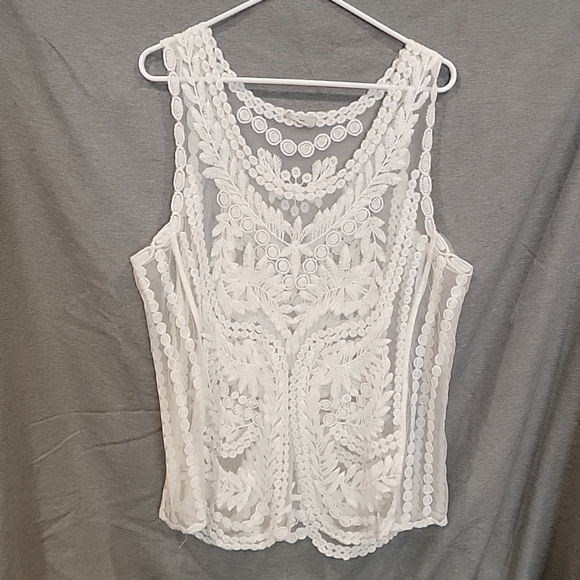 CAPRI embroidered sheer top - Picture 1 of 3